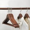 2/4 Wooden Hangers Solid Wood Hangers Clothing Store Wardrobe Wooden Clothes Hangers Home Seamless Adult Clothes Rack