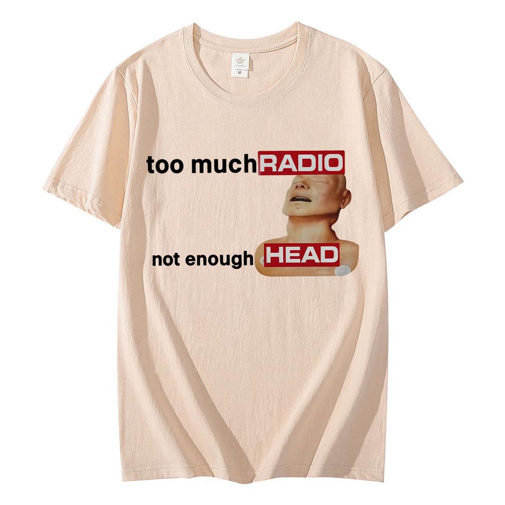 Смешные футболки с принтами Radiohead Streetwear Мода Рок Футболки с коротким рукавом Мужские Женские Летние Высококачественные Хлопковые Футболки