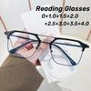 Finished Double Beam Presbyopia Glasses Unisex Ladies Anti Blue Light Reading Eyeglasses Optical Prescription Far Sight Eyewear