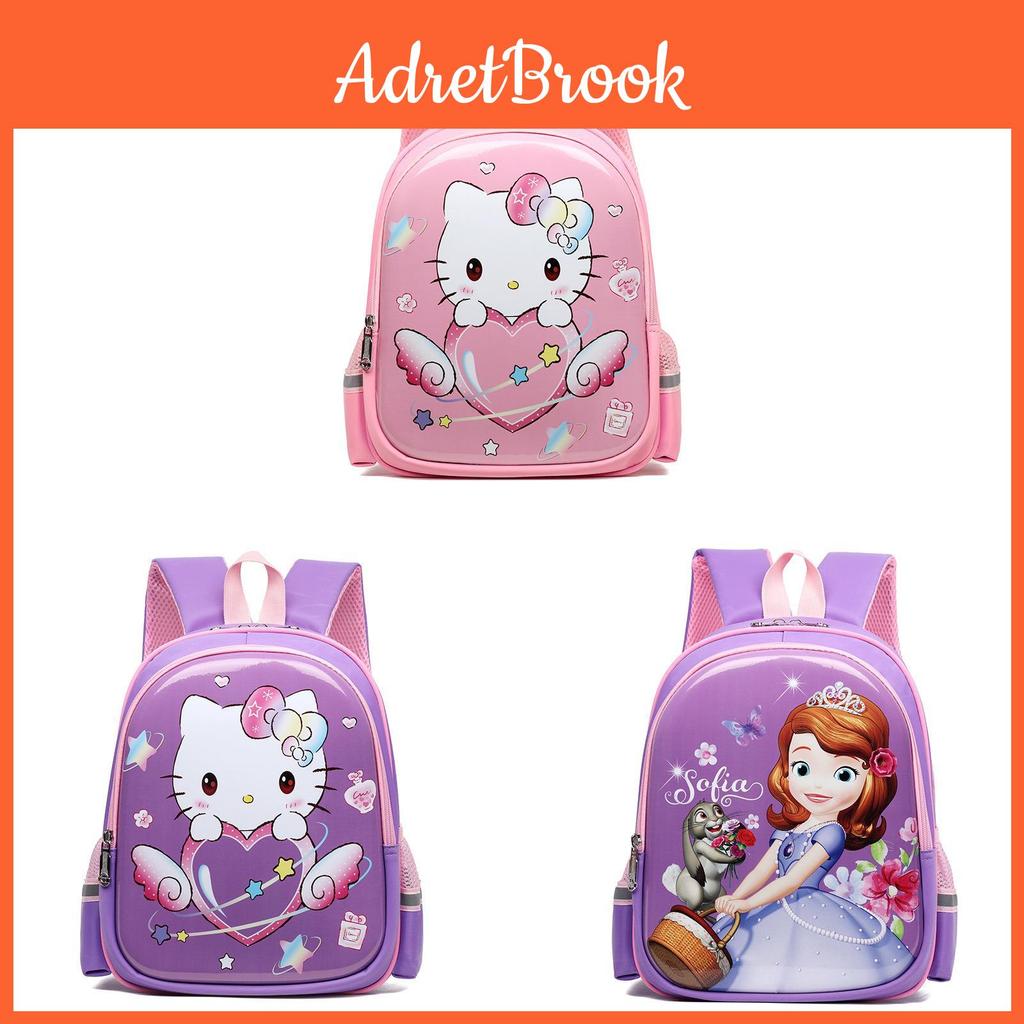 Elsa Sofia Cartoon Kids Backpack With Breathable Oxford Fabric For Preschool And Travel