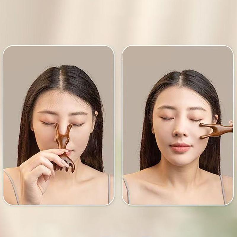 1 шт., деревянная расческа для массажа меридианов тела с широкими зубцами, расческа для лица, глаз, плеч, шеи, акупунктурная терапия, кровообращение, инструмент гуаша