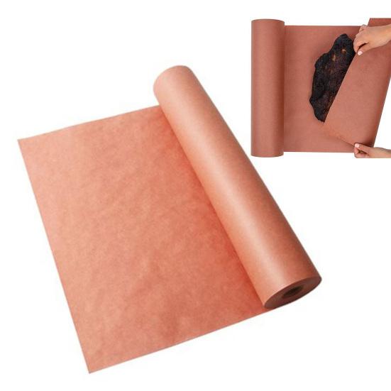 Рулон розовой оберточной бумаги 30/40/60 см x 10 м, крафт-бумага пищевого класса, небеленая, без покрытия