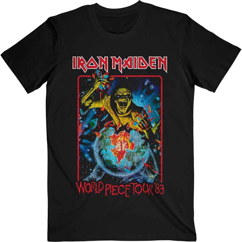 Iron Maiden 'World Piece Tour 83 V1' Black T shirt - NEW Unisex T-Shirt