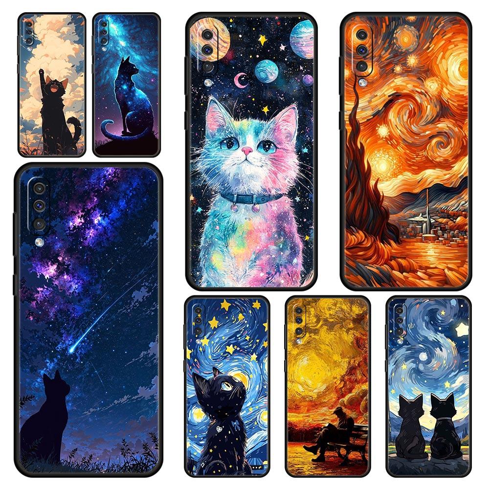 Чехол с рисунком Ван Гога «Звездная ночь» для Samsung A56 A36 A26 A24 A12 A14 A16 A50 A70 A20E A22 A40 A34 A54 A42 A52 5G A04s A06