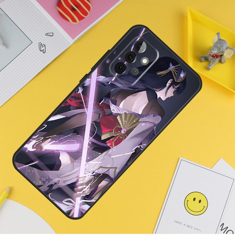 Genshin Impact Raiden Shogun For Samsung Galaxy A14 A34 A54 A12 A32 A52 A51 A71 A53 A33 A13 A15 A25 A35 A55 Phone Case