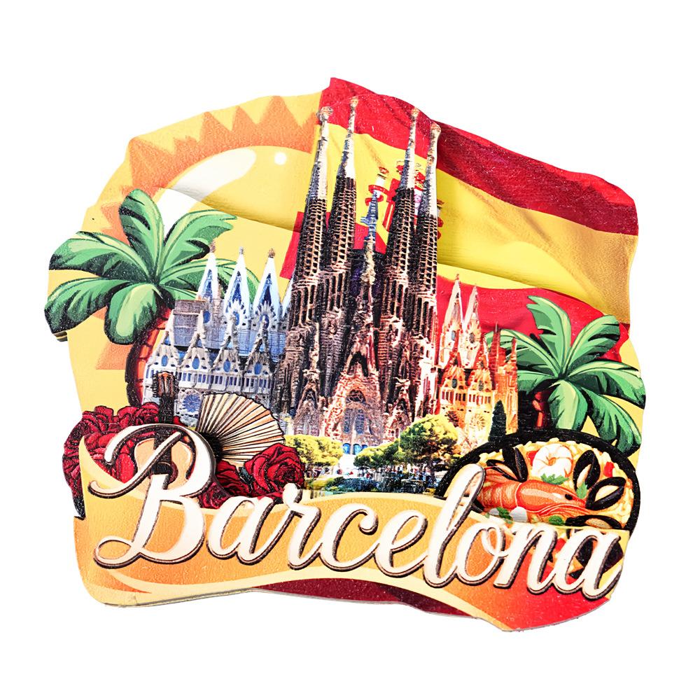 3D Wooden Magnetic Fridge Magnet City Landmark Souvenir Travel Memory Gift Set