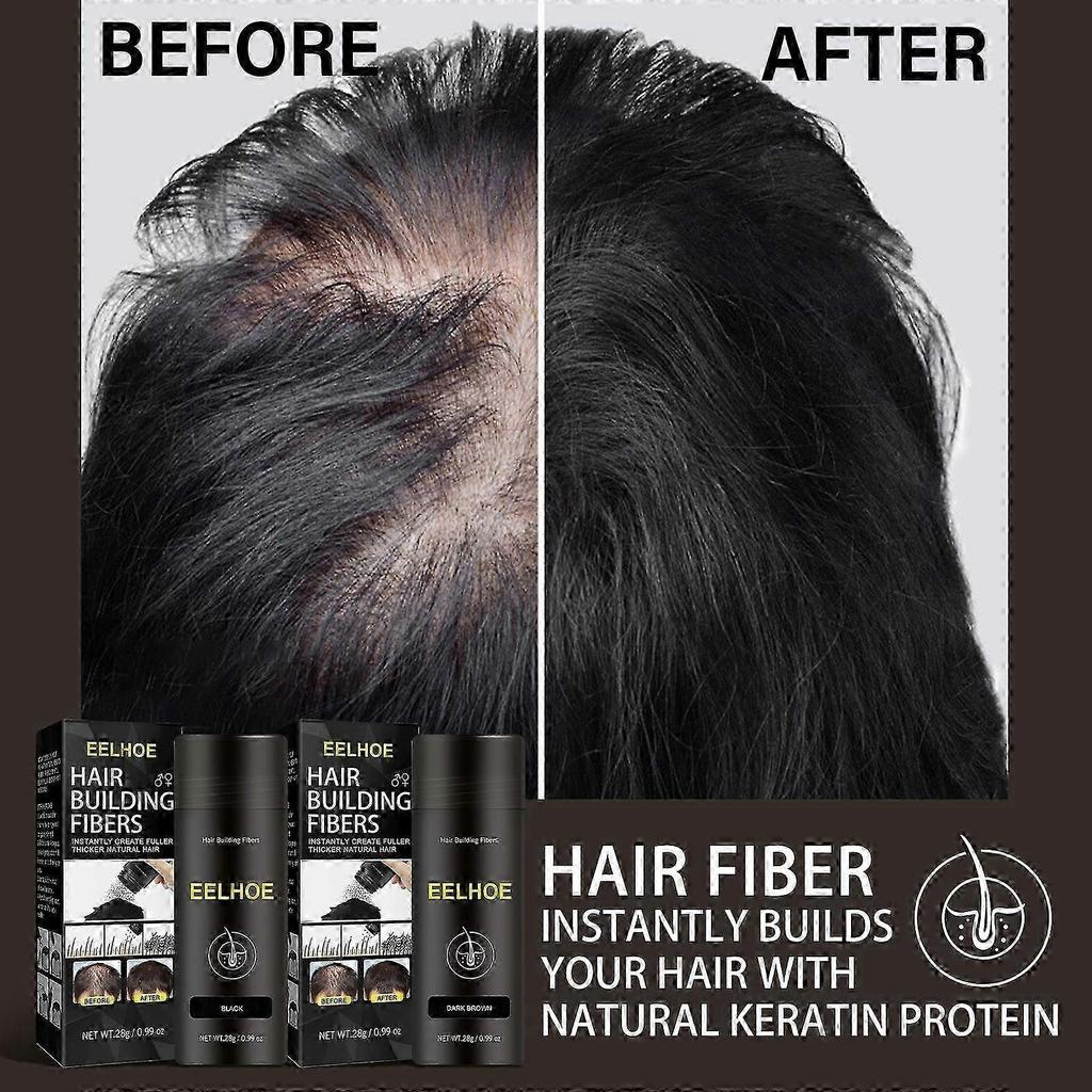 Natural Keratin Hair Fiber Powder - Instant Thicker, Voluminous Hair & Hairline Coverage | Long-Lasting, Easy to Apply, Perfect for Fuller Look & Styl