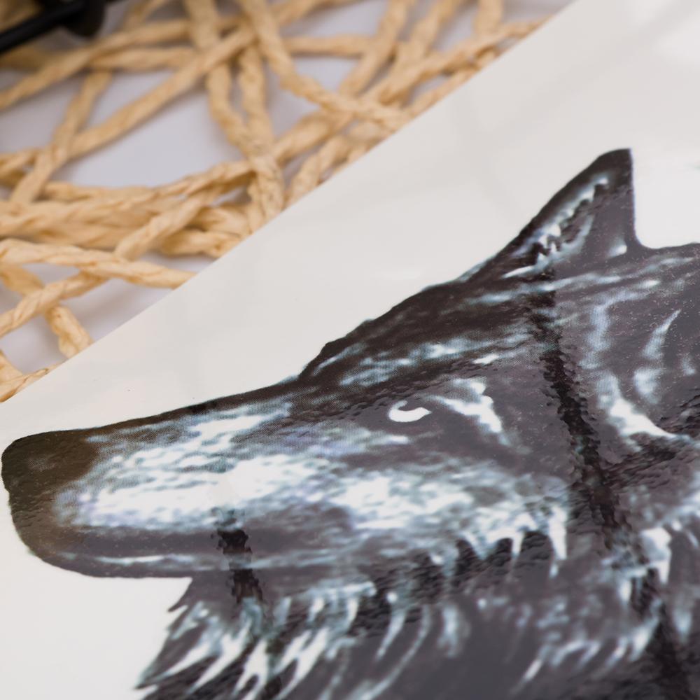 2pcs Large Fake Tattoos Waterproof Body Art Wolf King Temporary Tattoos Wolf Tattoo Sticker