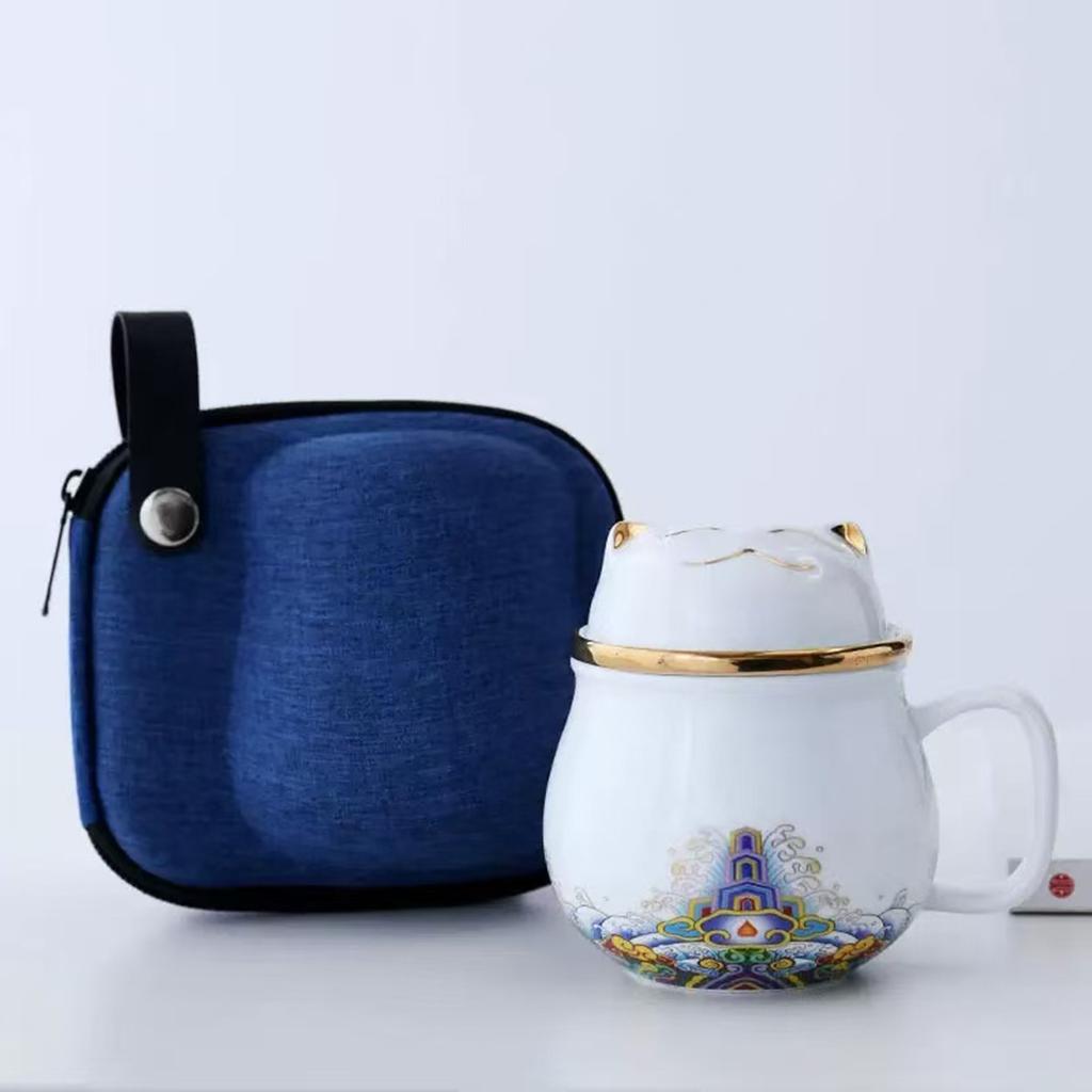 Guochaofeng Portable Kuaike Cup One Pot Two Cups Kung Fu Brewing Teapot Travel Tea Set Business Souvenir