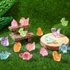 Non-Toxic 20Pcs Luminous Dinosaur Figurines Glow In Dark Mini Resin Animals For Fairy Garden Decor Gift