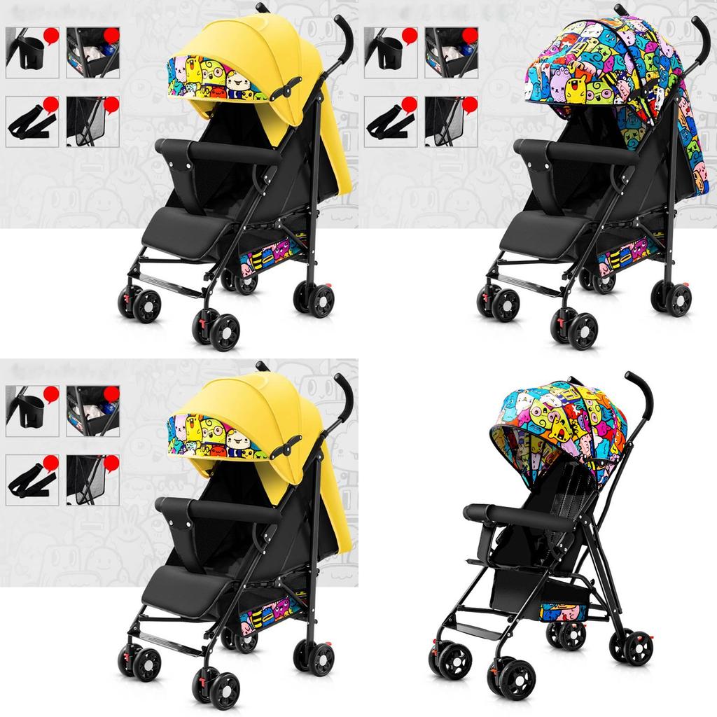 Универсальная детская коляска Легкая Компактная Складная Коляска-трость для летнего использования