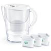BRITA Фильтр-кувшин для воды, Протестирован на удаление PFOS/PFOA, Объем фильтрованной воды: 1,75 л (Общая емкость: 3,5 л) [Официальный японский продукт] Включает 3