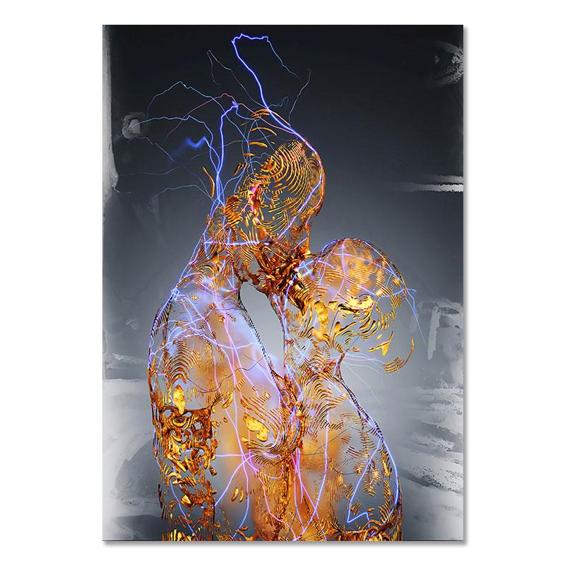 Абстрактная фигура, статуя, холст, живопись, современный постер и принты, настенная художественная картина для гостиной, отеля, интерьер, украшение дома