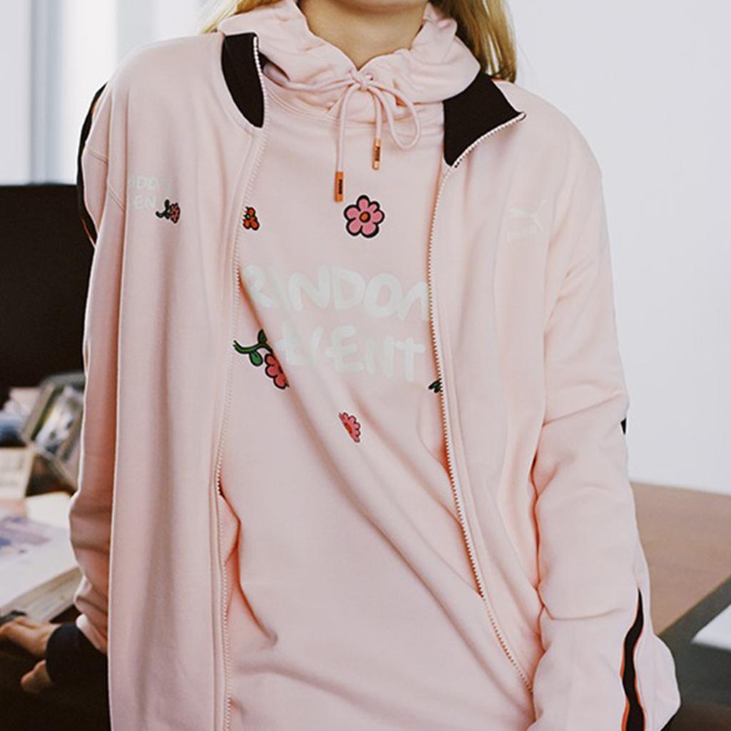 Puma Randomevent Co-Branded Track Jacket Stand-Up Collar Knit Men Jacket Light-Pink 59666873