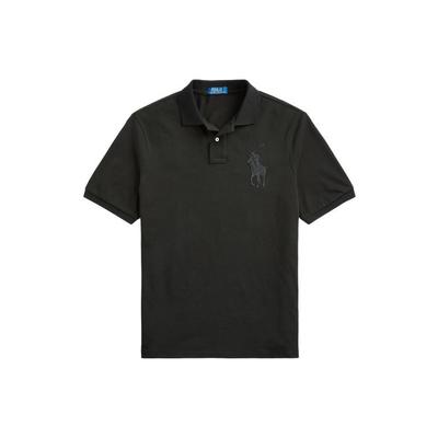 Polo FW23 Solid Logo Patch Casual Short Sleeve Polo Shirt Men tops Black MNPOKNI1N822533-001