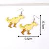 Cute Cartoon Dinosaur with Boots Acrylic Drop Earrings for Women Funny Tyrannosaurus In High Heels Dangle Earring 2026 Jewelry