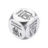 Date Idea Decider Dice Portable Stainless Steel Adults Couple Decision Dice 6 Sides Food Takeaway Decision Dice Girlfriend Boyfriend Gift
