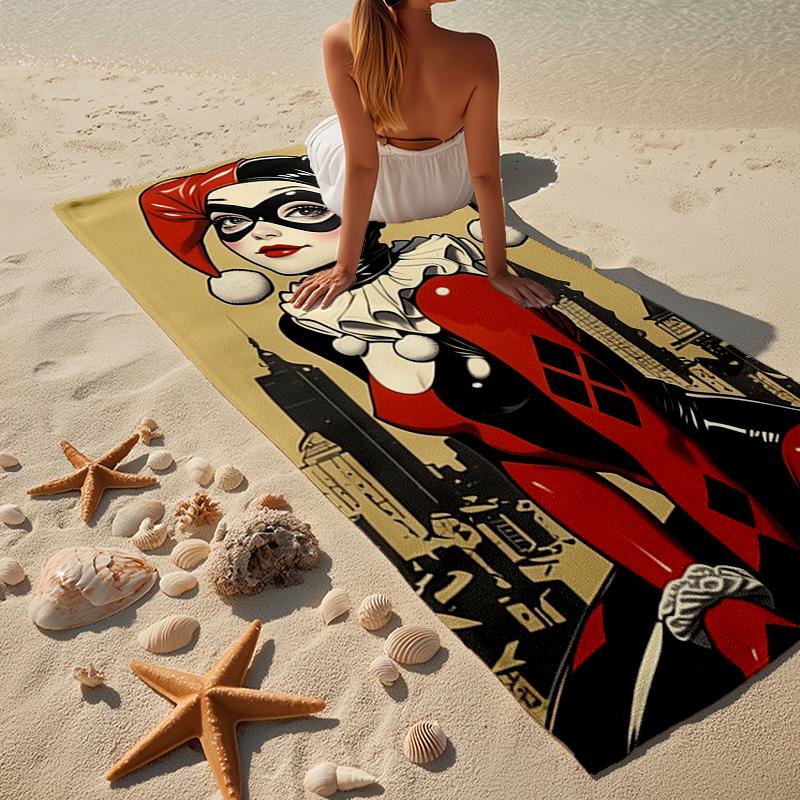 Dark Gothic clown Beauty Beach Towel, Super Soft Microfiber, Gift for Her/Him, Birthday, for Pool, Beach, Travel, Home Decor Fan gifts