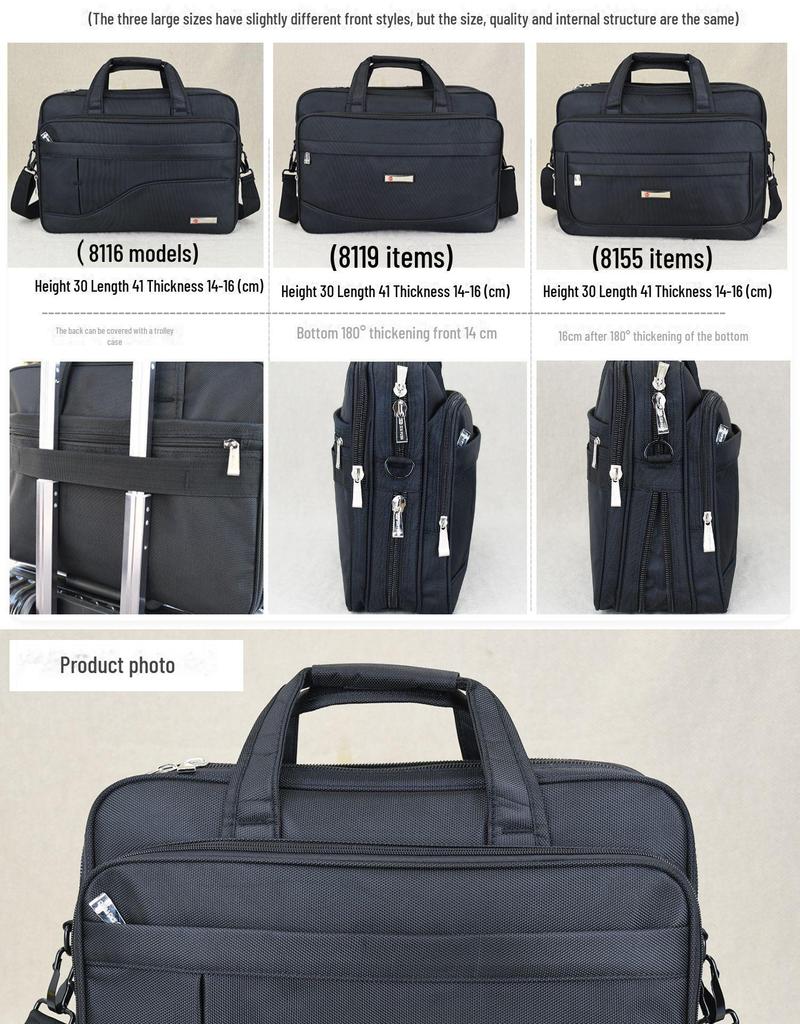 Мужской холщовый деловой портфель большой вместимости для ноутбука и документов — дорожная сумка-мессенджер.