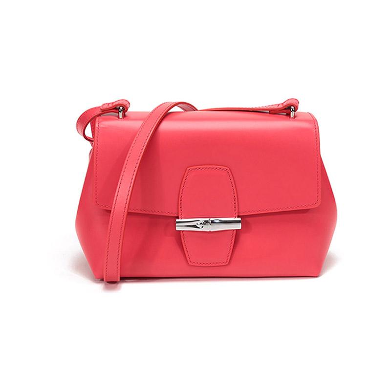 Longchamp Le Pliage Fashion Magnetic Closure Leather Crossbody Shoulder Bag Women Bags Watermelon-Red 10094HSC642