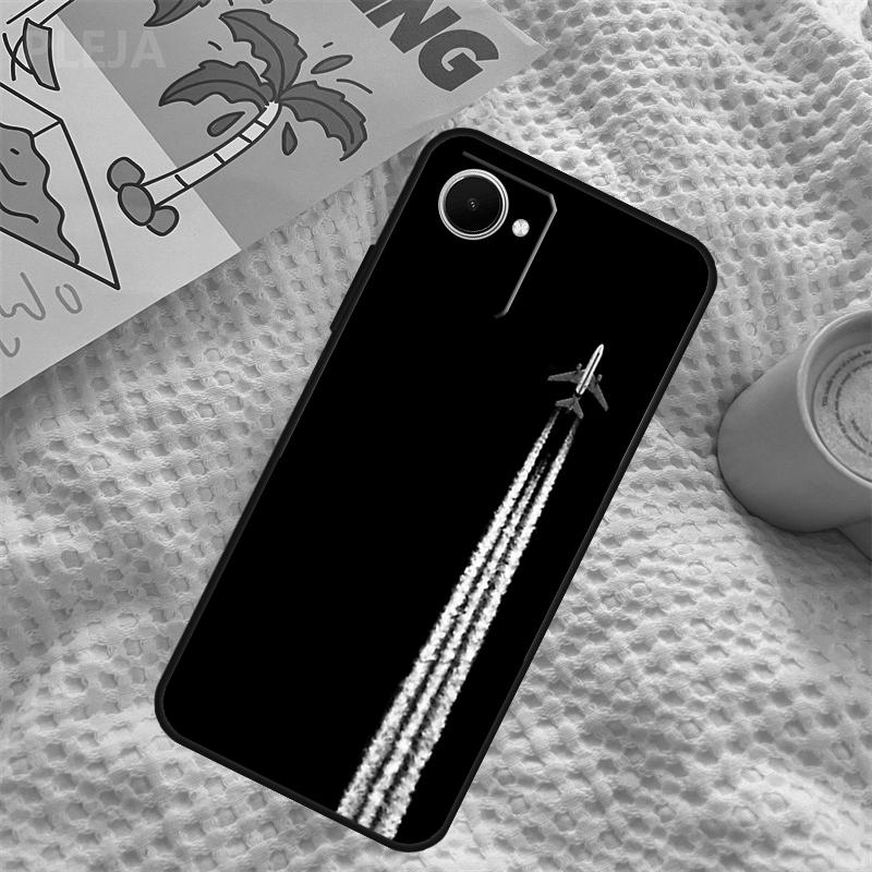 Чехол для телефона Realme с рисунком самолета Для Realme C67 C63 C55 C51 C75 C61 C53 C35 C65 C71 11 12 13 14 15 Pro Plus GT6 GT7 Pro