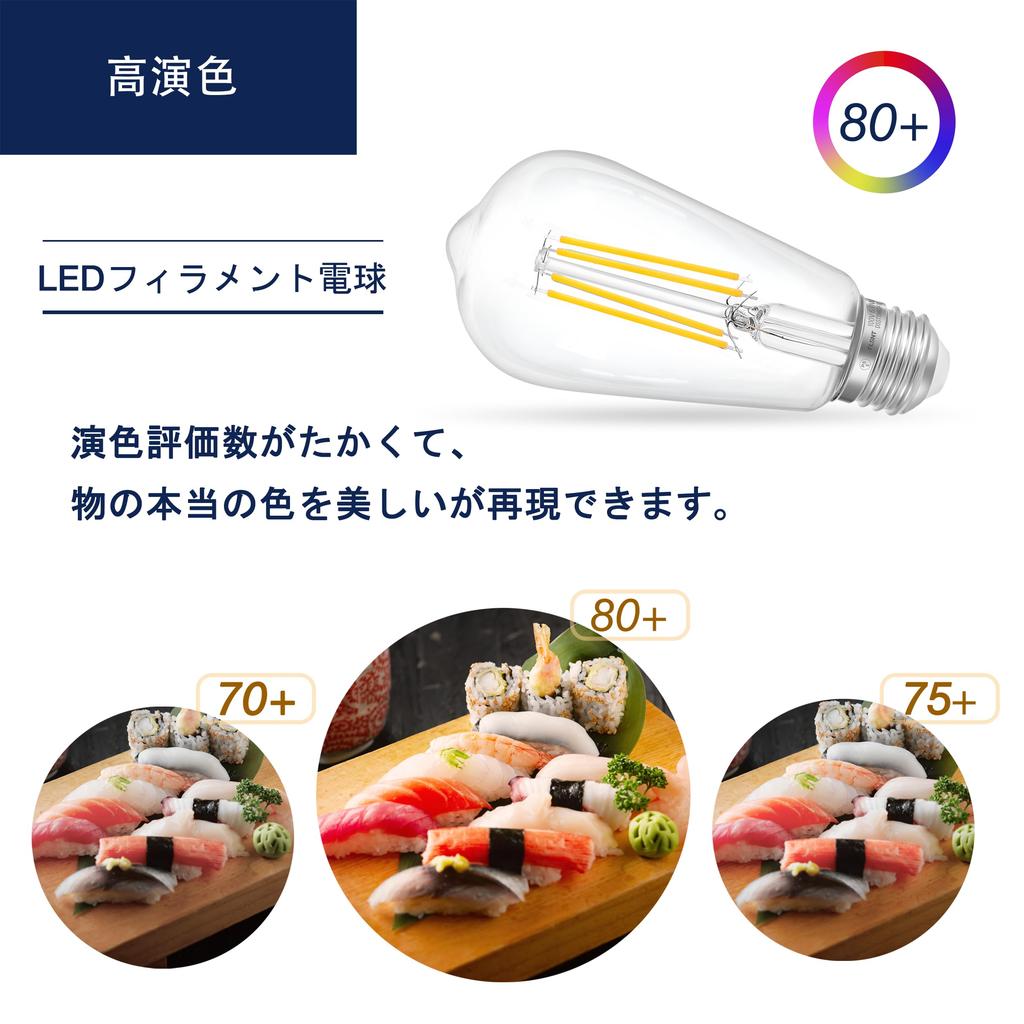 Светодиодная лампа FLSNT Лампа Эдисона E26 60 Вт Тип Эквивалент 6 Вт 806 лм 2700K Цвет лампы Нитевая лампа Лампа Эдисона для люстры Ретро лампа Атмосфера Высокий цвет