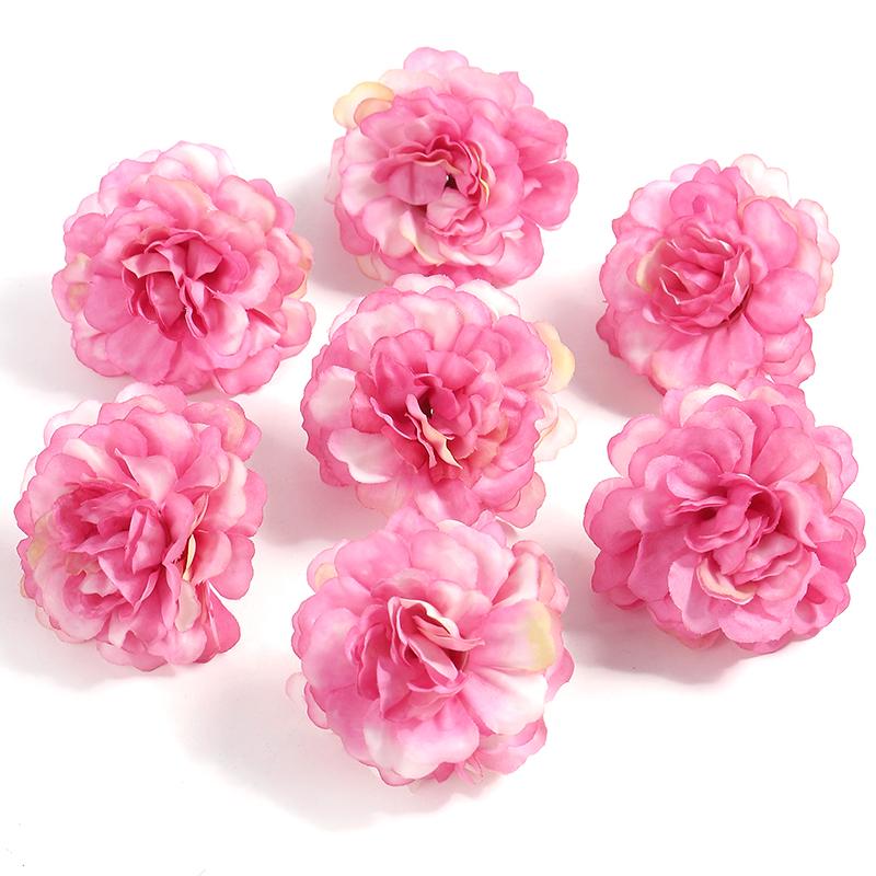 10Pcs Silk Rose Artificial Flowers for Home Decor Wedding Decoration Supplies DIY Bride Crafts Wreath Accessories Fake Flowers