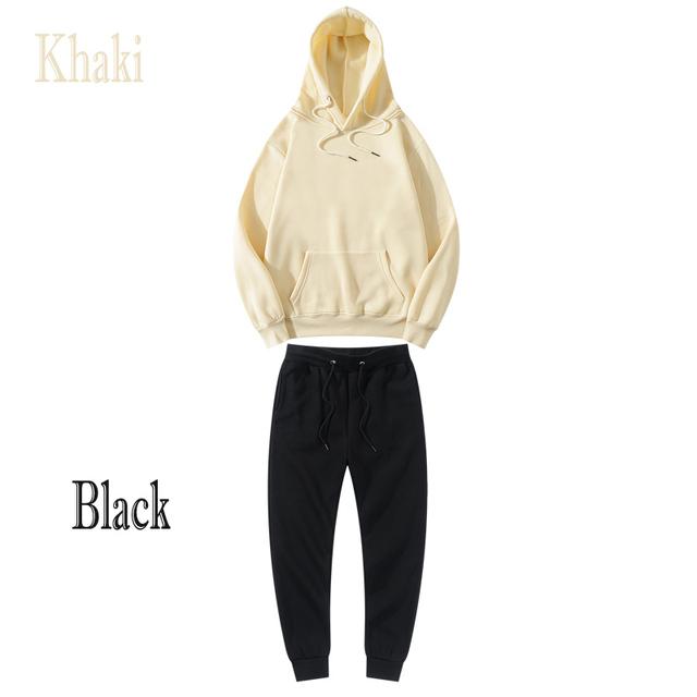 Женские спортивные комплекты Женские толстовки + брюки Спортивные штаны для бега Зимний флисовый спортивный костюм Толстовка Пуловер Мода