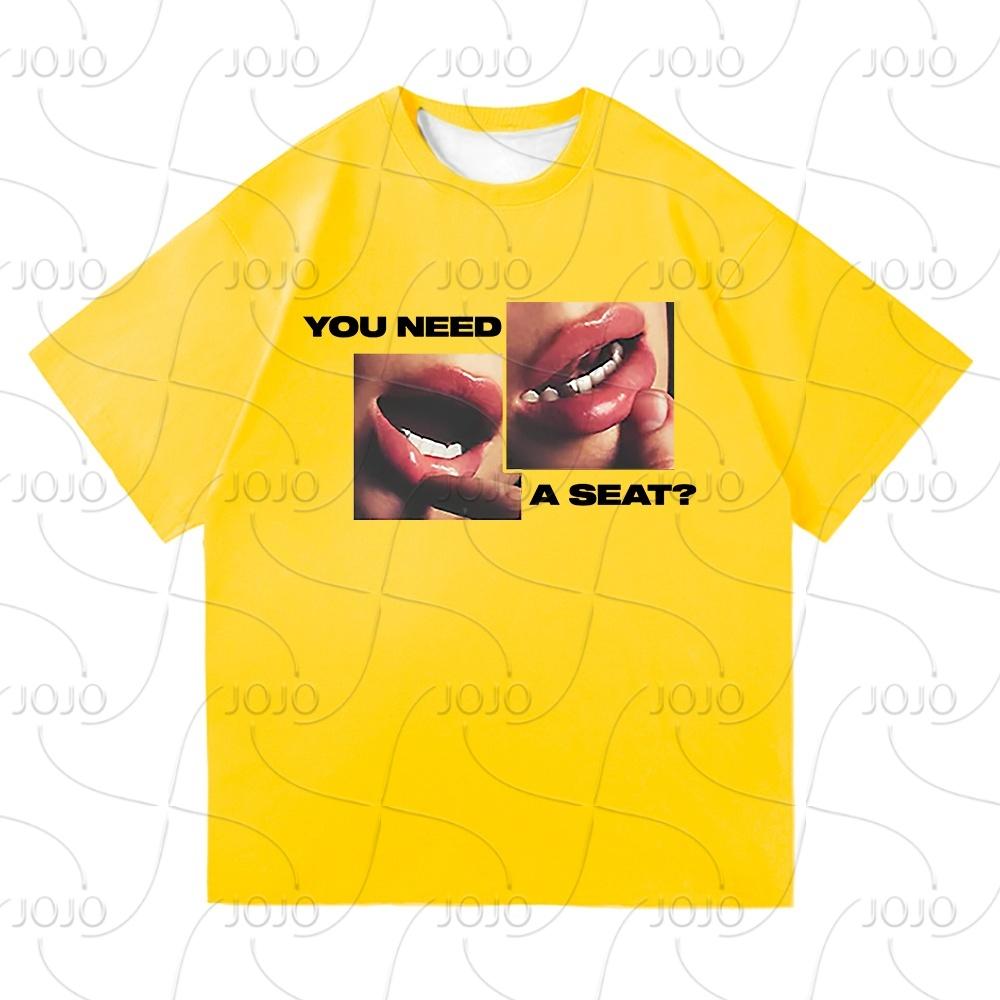 Bilie Eilish Hit Me Hard and Soft 2025 Tour T-Shirt YOU NEED A SEAT Retro Men/women Clothing Retro Harajuku Quick Dry Clothes