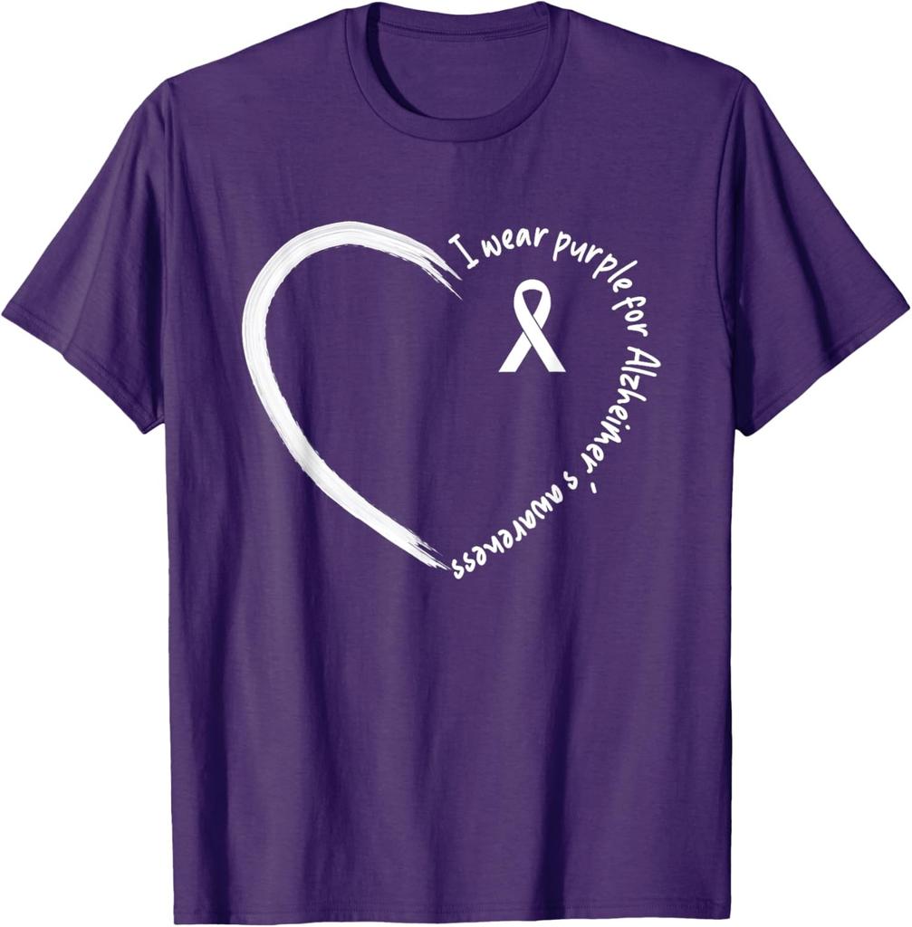 I Wear Purple For Alzheimer's Awareness Shirts T-Shirt