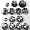 7Pcs front and rear car logos hub center cover steering wheel sticker For BMW F48 E60 G23 F16 E36 X5F25 G38 F06 F22 E93 E46 G31