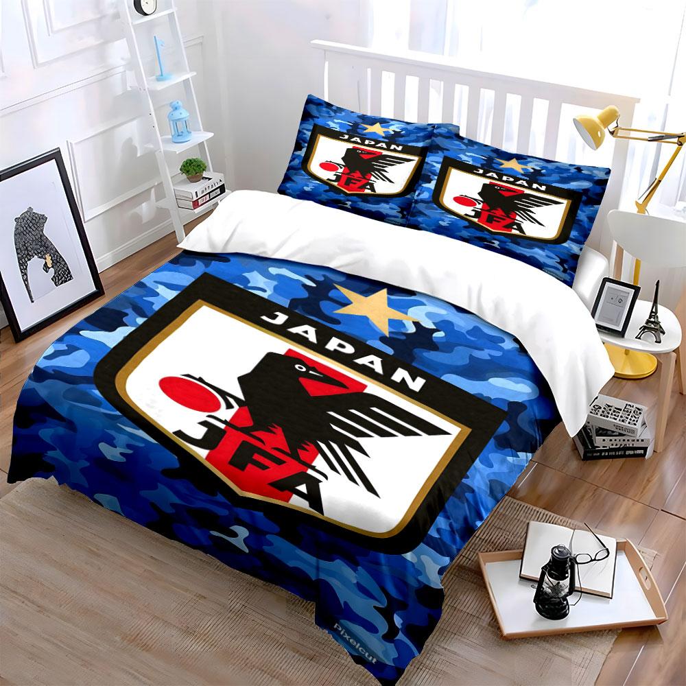Blue camouflage with bird. Bedding sets Duvet cover sets Duvet covers Pillowcases(1 * Duvet Cover 2 * Pillowcases without duvet insert)