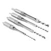 4pcs Square Hole Drill Bits 14 516 38 12 Wood Mortising Chisel Set Wood Drilling Hand Tools