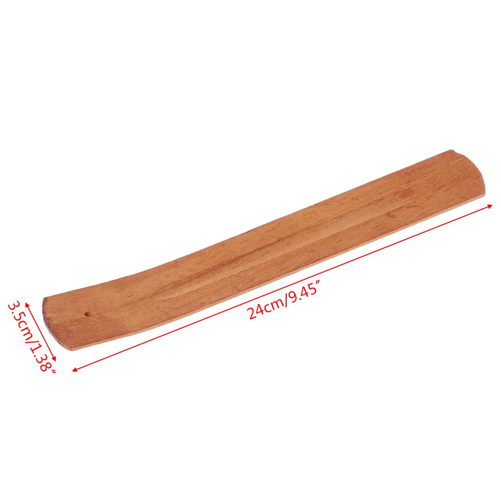 Natural Wooden Incense Stick Holder Ash Catcher Meditation Gift Ornament for Home Bedroom Church Decoration