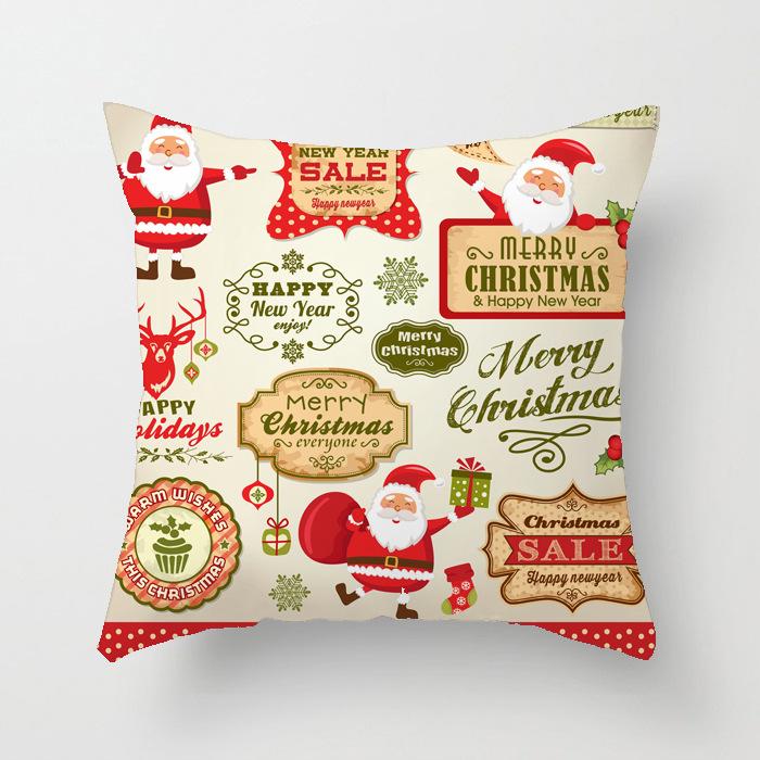 40/45/50/60cm Christmas Cushion Cover Christmas Ornament Home Christmas New Year Gift Pillow Case
