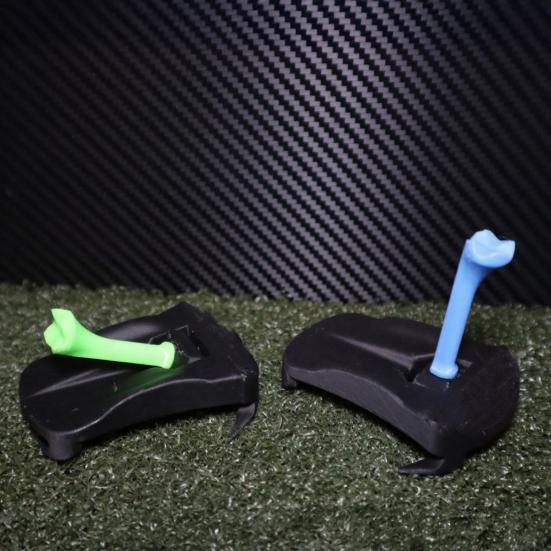 4 Pcs Turf Base Hinged Artificial Turf Tee for Golf Simulator Practice Includes 5 Pre-Cut Tee Variety Packs for Driving Range Home Training