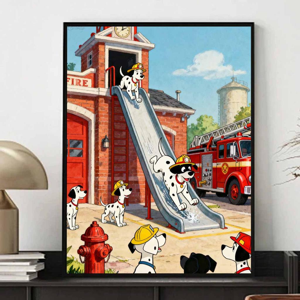 Disney Dalmatian fire pups diamond art painting kit 5D handmade diy diamond painting, home wall decoration