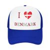 Summer Sun Hats I Love Denmark  Baseball Cap  Trendy Hip Hop Hats Summer Unisex Adult Outdoor Sports Snapback Cap
