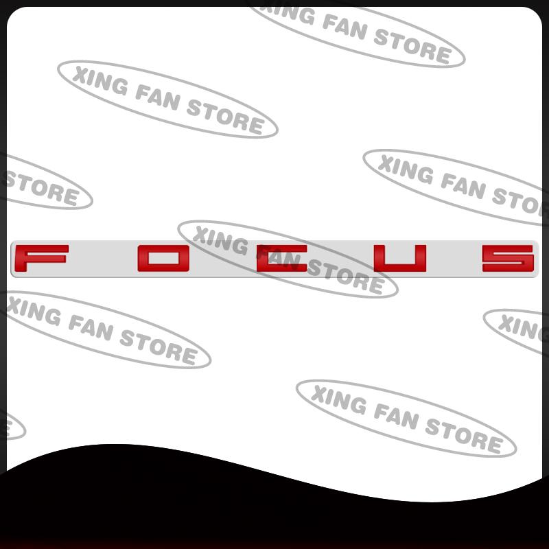 FETG4 Auto Styling For Ford Focus Lettering Emblem Chrome silver Glossy black Red Car Rear Trunk Badge Decal Body Sticker Accessories