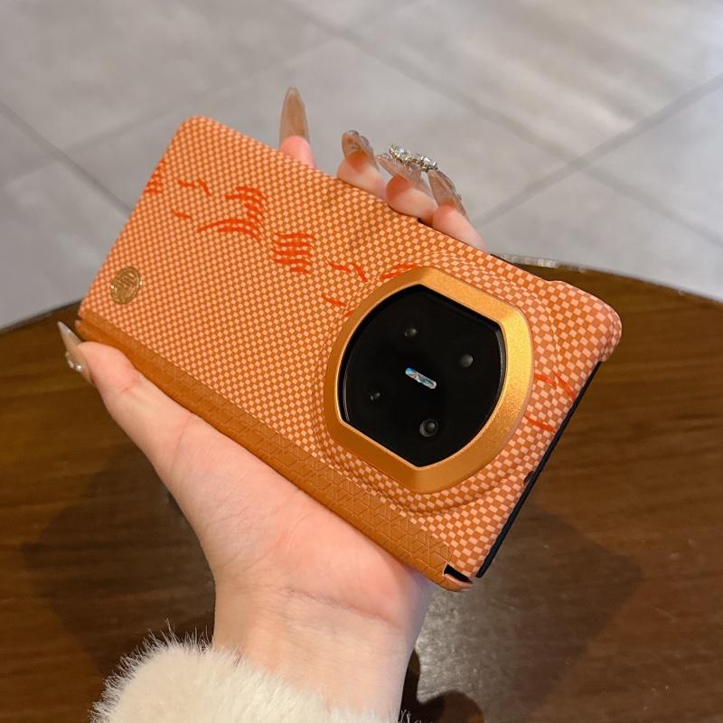 Простой магнитный чехол для телефона с текстурой карбона для Huawei Mate X7 X6 X5 X3 Матовый полый чехол из поликарбоната с поддержкой беспроводной зарядки