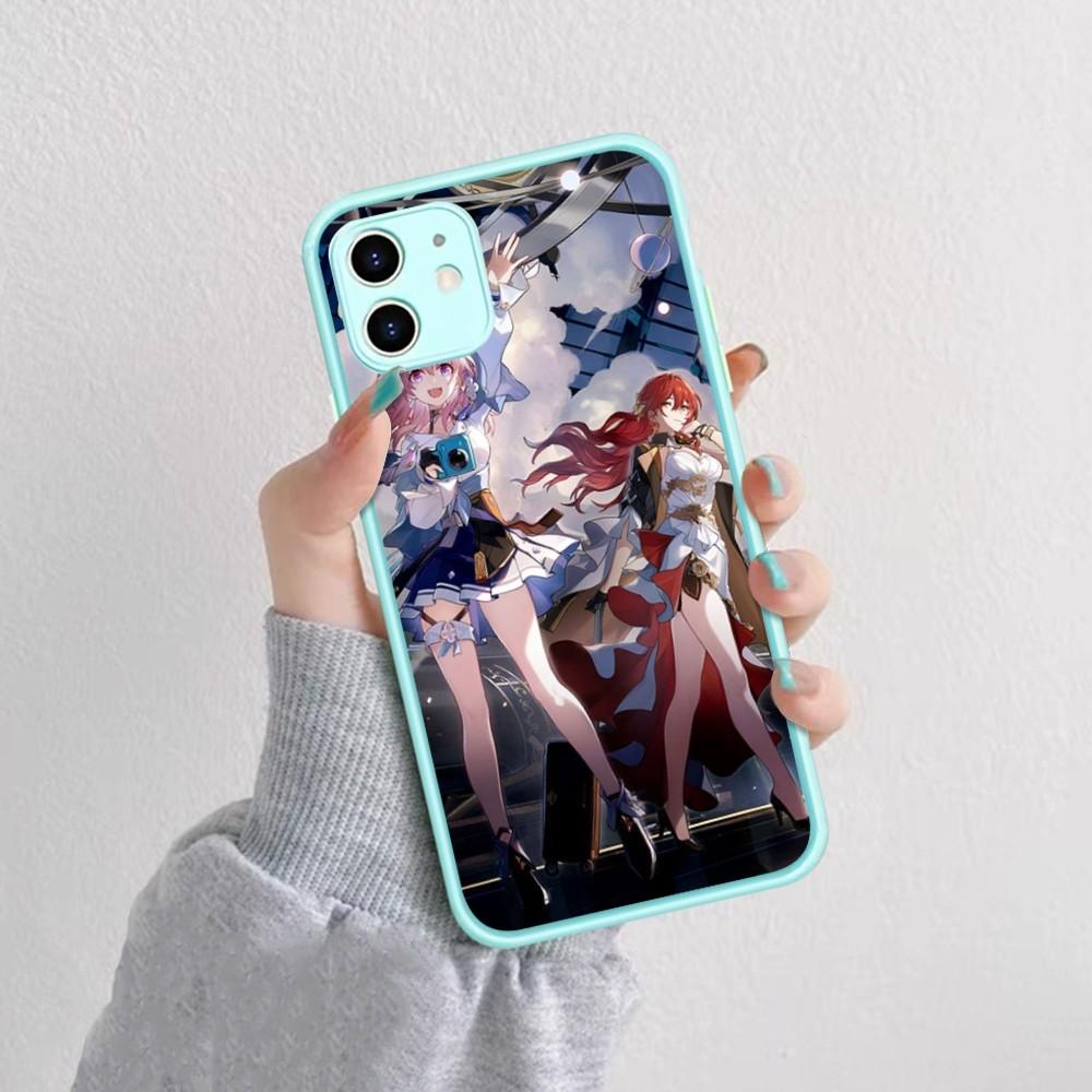 Honkai Game S-Star R-Rail Phone Case For IPhone 14 11 12 13 Mini Pro Max 8 7 Plus X XR XS MAX Translucent Matte Cover