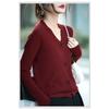 Women S V Neck Long Sleeve Knit Cardigan Loose Solid Color Casual Top