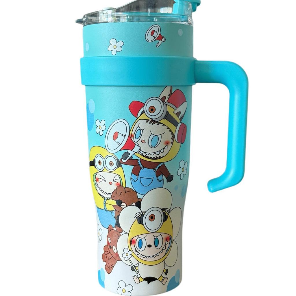 Big Mac Handle Cup High Value Large Capacity Male and Female Straw Cup Cold Insulation 40OZ Stainless Steel Car Cup