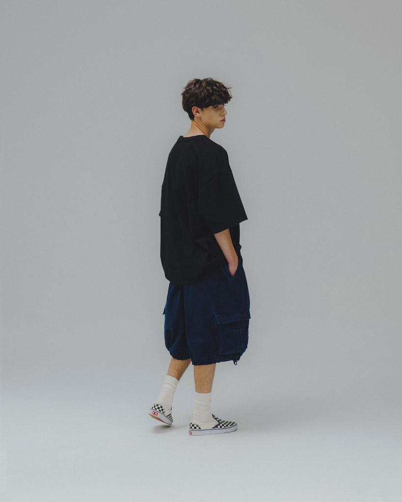 ANGLAN Military Cargo Half Pants - Navy