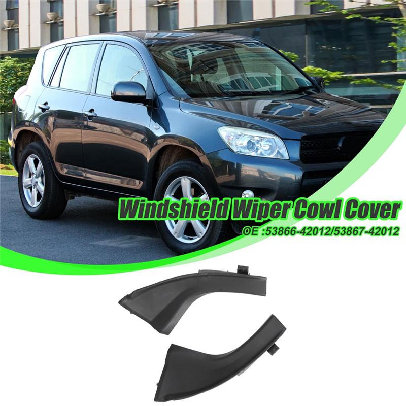 1 Pair Front Windshield Wiper Side Extension Cover Cover Hinge Deflector For Toyota RAV4 06-12 53867-42012 53866-42012-A99D