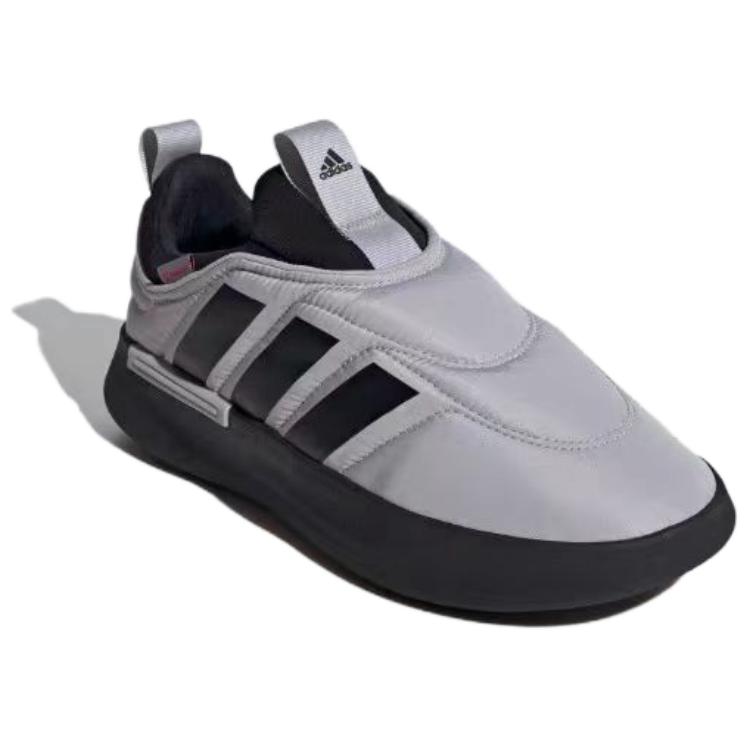 adidas Adipuff Нескользящие Износостойкие Низкие Повседневные Кроссовки Унисекс Серый Черный JP7706