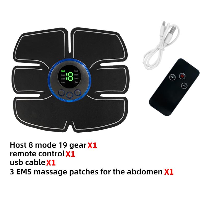 USB Rechargeable EMS Muscle Stimulator Hip Trainer Abdominal ABS Stimulator Fitness Body Slimming Massager Weight Loss Slimming