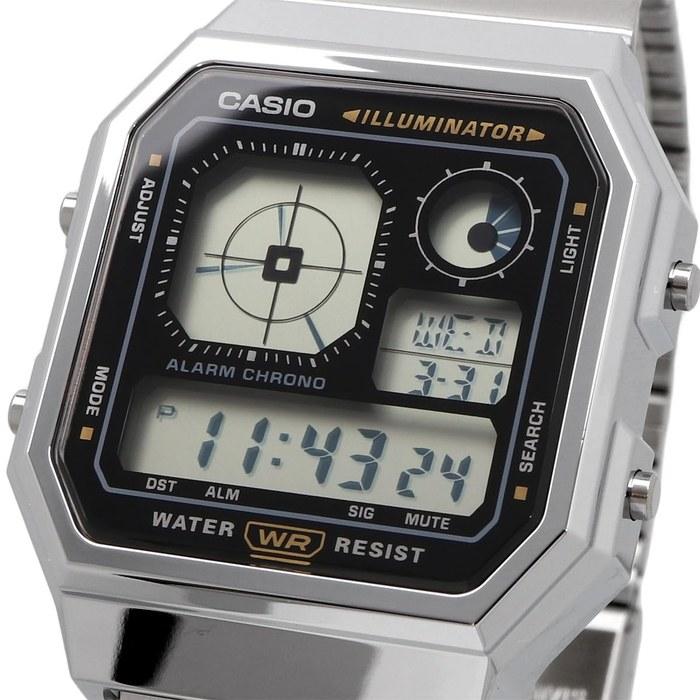 Casio Стандартные аналого-цифровые часы Серия Vintage A130WE-1A Унисекс Серебристый и Черный (Импортный) А130WE-1A