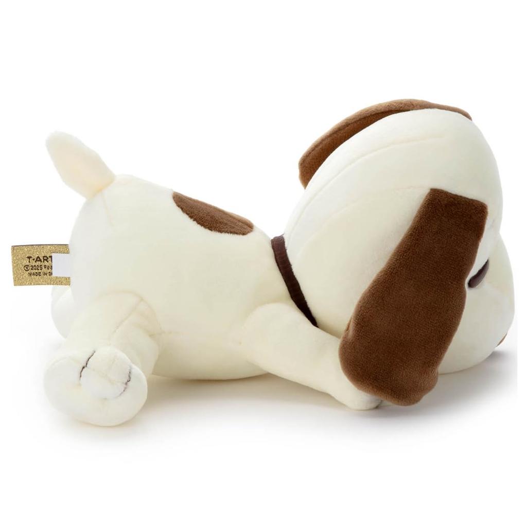 Peanuts Cacao Sleeping Friend Plush Toy S Snoopy Plush Toy 20cm (White & Milk) Width Approx.