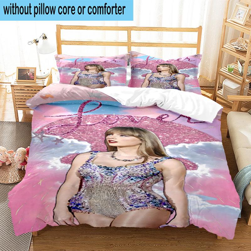 Taylor music Lover Artwork 3pcs Bedding,Including 1pc Duvet Cover And 2pcs Pillowcases Perfect for Christmas,Ideal for Bedroom, Dormitory